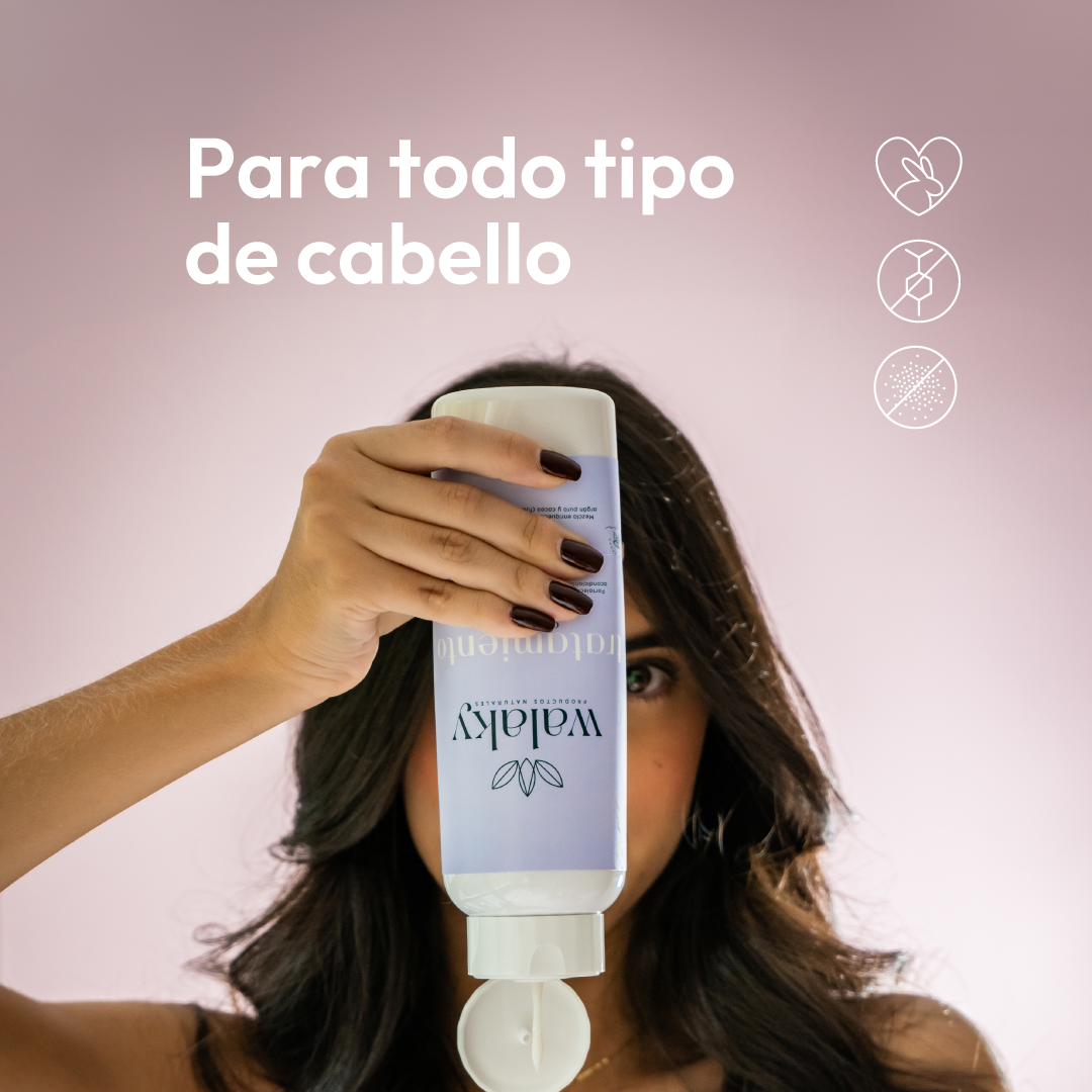 Cabello brillante y suave con tratamiento orgánico Walaky Colombia