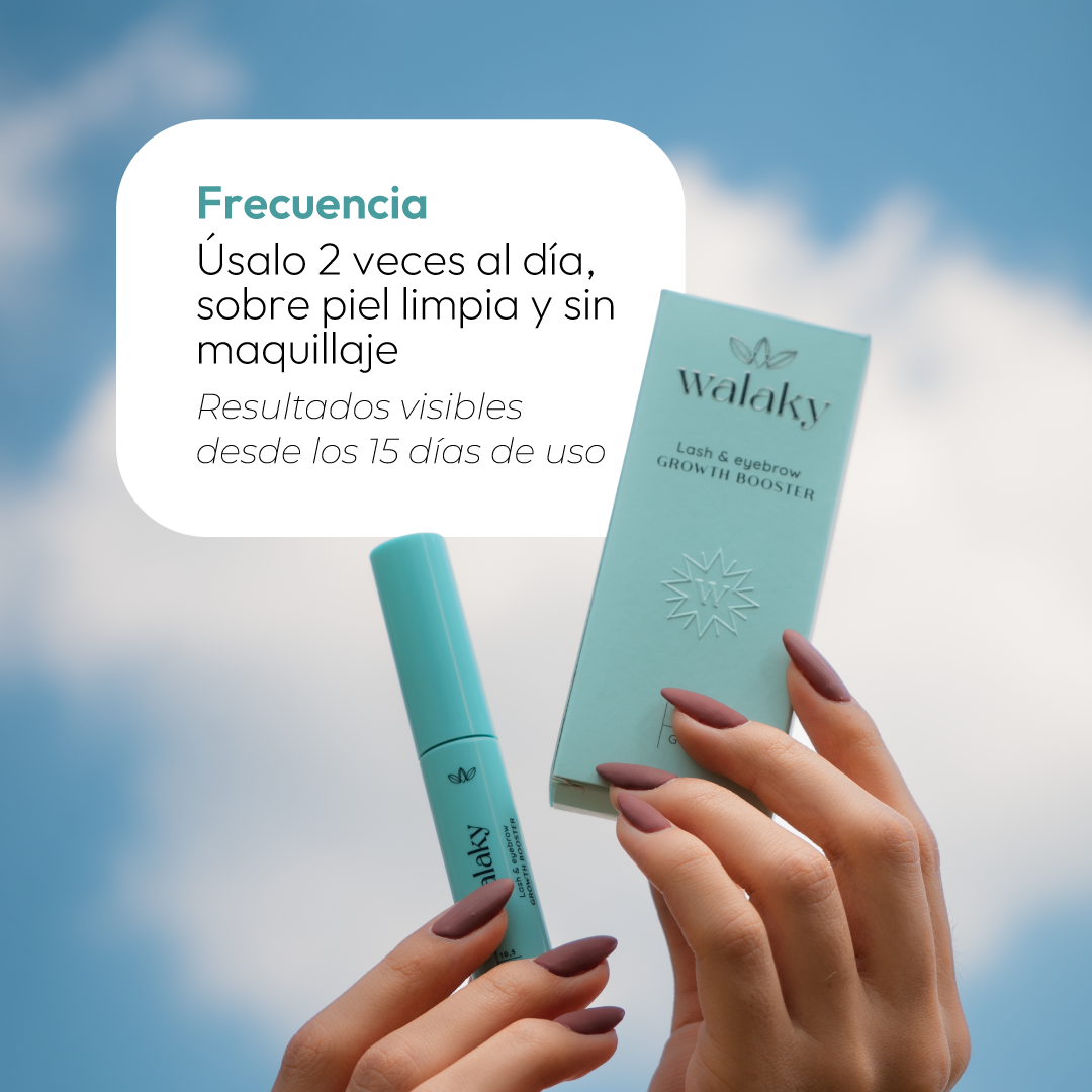 Cejas y pestanas mas densas y definidas con serum natural Walaky