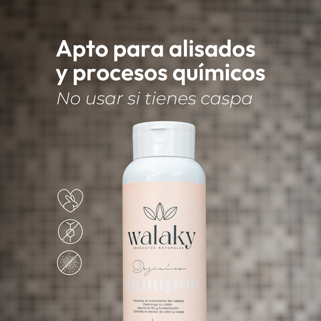 Shampoo herbal natural sin sal y sin parabenos 500ml Walaky Colombia