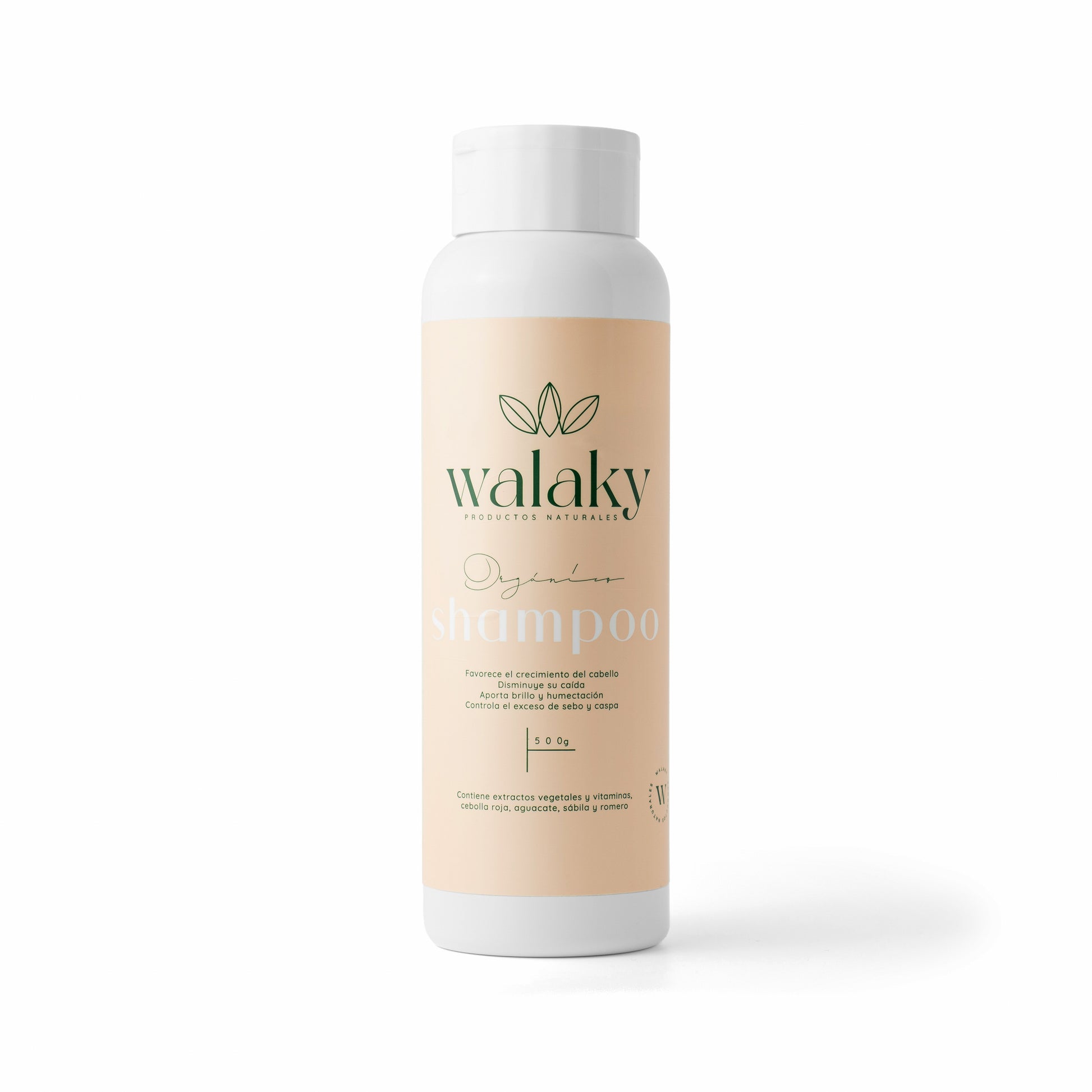 Shampoo herbal natural sin sal y sin parabenos 500ml Walaky Colombia