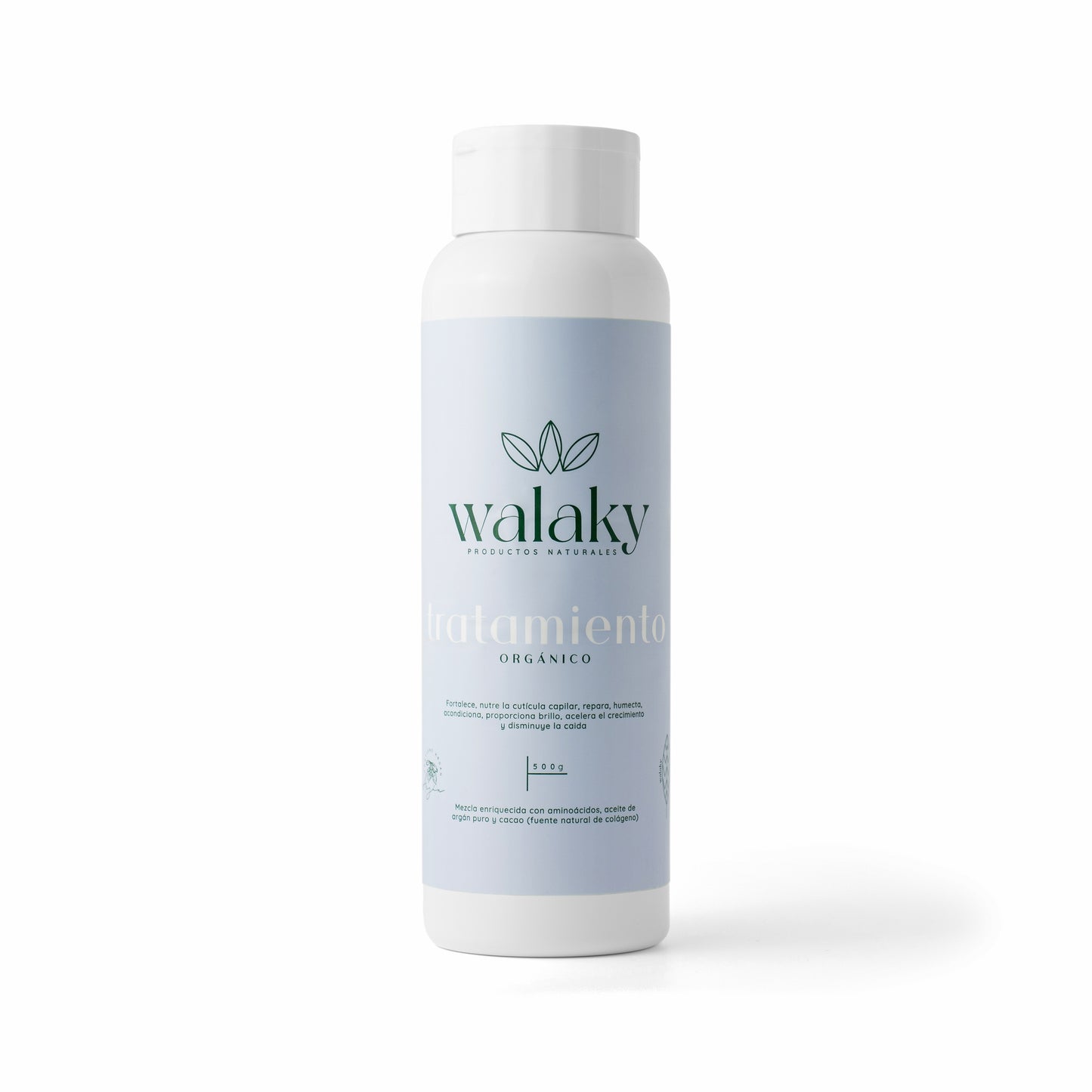 Tratamiento capilar orgánico vegano con colágeno del cacao y argán puro Walaky